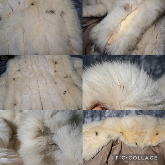 Real Vintage Spotted Fox Fur Saga Fox Coat - Picture 7 of 8